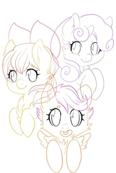 Size: 500x743 | Tagged: safe, artist:quackingmoron, apple bloom, scootaloo, sweetie belle, g4, cutie mark crusaders