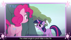 Size: 1920x1080 | Tagged: safe, screencap, pinkie pie, twilight sparkle, g4, japanese, meme, tomodachi wa mahou, youtube caption