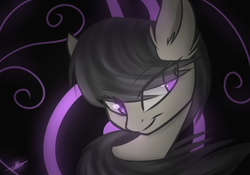 Size: 1000x700 | Tagged: safe, artist:thezealotnightmare, octavia melody, earth pony, pony, g4, bust, female, mare, portrait, signature, smiling, solo