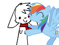 Size: 918x708 | Tagged: safe, rainbow dash, g4, crack shipping, kissing