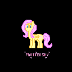 Size: 480x480 | Tagged: safe, artist:cyl4s, fluttershy, g4, engrish, female, pixel art, solo