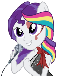 Size: 778x1027 | Tagged: safe, artist:partypievt, oc, oc only, oc:indigo wire, equestria girls, g4, my little pony equestria girls: rainbow rocks, rainbow hair, simple background, solo, transparent background