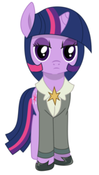 Size: 1758x3105 | Tagged: safe, artist:madmax, artist:scarletlightning565, twilight sparkle, pony, unicorn, fallout equestria, g4, .svg available, clothes, fanfic, female, hooves, horn, mare, ministry mares, ministry of arcane sciences, simple background, solo, svg, transparent background, vector