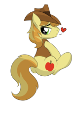 Size: 4500x7500 | Tagged: source needed, safe, artist:drawponies, braeburn, earth pony, pony, g4, absurd resolution, butt, drawing, heart, male, plot, simple background, solo, stallion, transparent background, vector