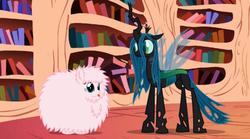 Size: 1020x568 | Tagged: safe, artist:mixermike622, queen chrysalis, oc, oc:fluffle puff, g4, youtube link