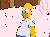 Size: 340x255 | Tagged: safe, artist:limeylassen, edit, oc, oc only, oc:fluffle puff, original species, animated, homer loves flanders, homer simpson, homer simpson backs into bushes, male, the simpsons