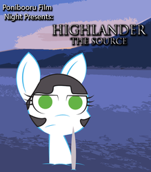 Size: 700x800 | Tagged: safe, artist:daisyhead, oc, oc only, oc:flicker, ponibooru film night, highlander, highlander: the source, solo