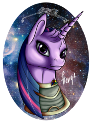 Size: 1500x2000 | Tagged: safe, artist:hengebellika, twilight sparkle, g4, bird of prey, crossover, female, klingon, klingon pony, ponified species, portrait, science fiction, solo, star trek, wireframe