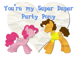 Size: 1033x773 | Tagged: safe, artist:drawntildawn, cheese sandwich, pinkie pie, g4, female, heart, hearts and hooves day, male, ship:cheesepie, shipping, straight, valentine, valentine's day