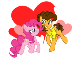 Size: 1158x928 | Tagged: dead source, safe, artist:suzuii, cheese sandwich, pinkie pie, g4, female, hearts and hooves day, male, ship:cheesepie, shipping, straight, valentine, valentine's day