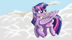 Size: 1366x768 | Tagged: safe, artist:inkblu, twilight sparkle, alicorn, pony, g4, female, solo, twilight sparkle (alicorn)