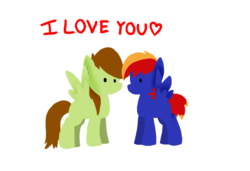 Size: 816x558 | Tagged: safe, artist:luri-cat, oc, oc only, blank flank, cloudsong, hearts and hooves day, starblaze, valentine, valentine's day