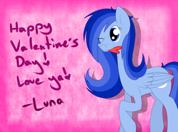 Size: 865x640 | Tagged: safe, artist:oolunarioo, oc, oc only, heart, hearts and hooves day, solo, valentine, valentine's day