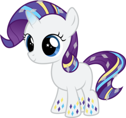 Size: 6430x6000 | Tagged: safe, artist:serenawyr, rarity, pony, unicorn, g4, season 4, absurd resolution, female, filly, filly rarity, horn, rainbow power, simple background, solo, transparent background, vector, younger