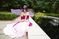 Size: 2048x1365 | Tagged: safe, artist:lady ava, artist:residentexorcist, twilight sparkle, human, g4, clothes, coronation dress, cosplay, dress, irl, irl human, photo, solo, twilight sparkle (alicorn)