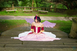 Size: 2048x1365 | Tagged: safe, artist:residentexorcist, twilight sparkle, human, g4, clothes, coronation dress, cosplay, dress, irl, irl human, photo, solo, twilight sparkle (alicorn)