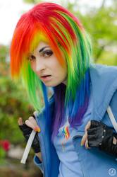 Size: 636x960 | Tagged: safe, artist:mugggy, rainbow dash, human, g4, cosplay, irl, irl human, photo, solo