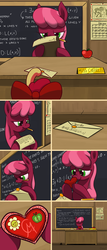 Size: 3000x7000 | Tagged: safe, artist:dimfann, apple bloom, big macintosh, cheerilee, rainbow dash, soarin', earth pony, pony, g4, comic, fancy mathematics, female, filly, foal, hearts and hooves day, logic, male, mare, math, mein kampf, ship:cheerimac, ship:soarindash, shipping, stallion, straight, valentine