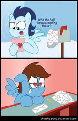 Size: 257x400 | Tagged: safe, artist:sketchymouse, soarin', oc, g4, gay, love letter, love letters, mailbox, male, needs more jpeg