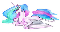 Size: 1280x685 | Tagged: safe, artist:ackryllis, princess celestia, g4, female, solo