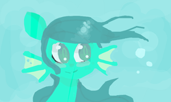 Size: 600x360 | Tagged: safe, artist:spiralslipstream, oc, oc only, sea pony, solo, water