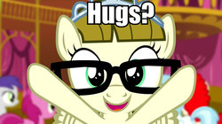 Size: 960x536 | Tagged: safe, edit, edited screencap, screencap, zippoorwhill, pegasus, pony, filli vanilli, g4, bronybait, caption, cute, filly, hug, hug request, text, zippoorbetes