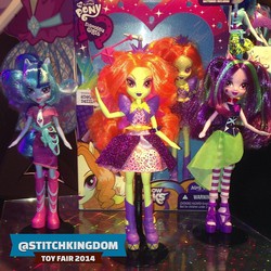 Size: 640x640 | Tagged: safe, adagio dazzle, aria blaze, sonata dusk, equestria girls, g4, my little pony equestria girls: rainbow rocks, doll, female, irl, photo, the dazzlings, toy, toy fair 2014