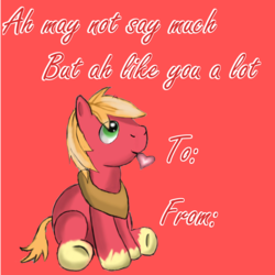 Size: 1300x1300 | Tagged: safe, big macintosh, earth pony, pony, g4, heart, male, solo, stallion, valentine