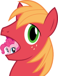 Size: 269x353 | Tagged: safe, big macintosh, pinkie pie, earth pony, pony, filli vanilli, g4, my little pony: friendship is magic, big mac's big mouth, exploitable meme, male, meme, stallion