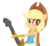 Size: 2361x2181 | Tagged: safe, artist:negasun, applejack, equestria girls, g4, my little pony equestria girls: rainbow rocks, female, guitar, ponied up, simple background, solo, transparent background, vector