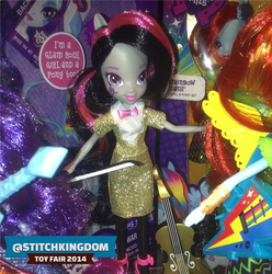 Size: 603x609 | Tagged: safe, octavia melody, equestria girls, g4, my little pony equestria girls: rainbow rocks, irl, photo, toy, toy fair, toy fair 2014