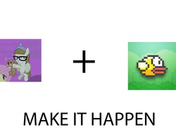 Size: 2048x1536 | Tagged: safe, ripley, zippoorwhill, filli vanilli, g4, my little pony: friendship is magic, exploitable meme, flappy bird, make it happen, meme