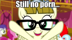Size: 960x540 | Tagged: safe, edit, edited screencap, screencap, zippoorwhill, pegasus, pony, filli vanilli, g4, background pony strikes again, caption, drama, female, filly, image macro, implied foalcon, implied porn, meme, meta, op is a duck, op is trying to start shit