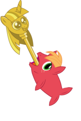 Size: 1000x1500 | Tagged: safe, big macintosh, filli vanilli, g4, my little pony: friendship is magic, big mac's big mouth, big mackerel, crossing the memes, exploitable meme, male, meme, simple background, solo, species swap, transparent background, twilight scepter