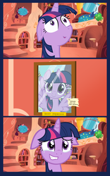 Size: 1500x2400 | Tagged: safe, artist:flare-chaser, twilight sparkle, alicorn, pony, g4, best princess, comic, crying, female, floppy ears, golden oaks library, good job, grin, happy, smiling, solo, tears of joy, twilight sparkle (alicorn), wide eyes