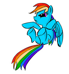Size: 621x666 | Tagged: artist needed, source needed, safe, rainbow dash, pegasus, pony, g4, female, flying, simple background, solo, white background