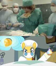 Size: 460x542 | Tagged: safe, edit, edited screencap, screencap, pinkie pie, earth pony, pony, g4, pinkie pride, like a surgeon, reference, song in the comments, weird al yankovic