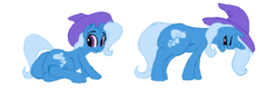 Size: 1280x405 | Tagged: safe, artist:demonioblanco, artist:shdingo, trixie, pony, g4, chubby, color, fat, female, mare, the great and bountiful trixie