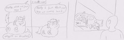 Size: 1500x492 | Tagged: safe, artist:santanon, fluffy pony, amputee, monochrome, pun, weggies on vacation