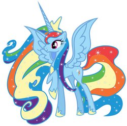 Size: 899x888 | Tagged: safe, rainbow dash, alicorn, pony, g4, concave belly, female, race swap, rainbowcorn, simple background, slender, solo, species swap, tall, thin, vector, white background