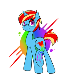 Size: 1280x1280 | Tagged: safe, artist:apollodraw, oc, oc only, pony, unicorn, glasses, solo