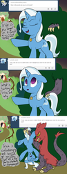 Size: 700x1800 | Tagged: safe, artist:shiverbear, fluttershy, trixie, g4, ask, ask-confused-trixie, comic, monster, tumblr