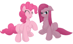 Size: 18000x10800 | Tagged: dead source, safe, artist:xniclord789x, pinkie pie, g4, absurd resolution, blushing, duality, pinkamena diane pie, preggy pie, pregnant, simple background, transparent background