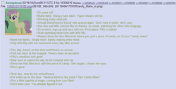 Size: 824x418 | Tagged: safe, candy mane, filli vanilli, g4, /mlp/, 4chan, 4chan screencap, feels, greentext, mane candy, text, wall of feels