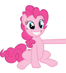 Size: 1181x1302 | Tagged: safe, pinkie pie, g4, female, fourth wall, juxtaposition bait, simple background, solo, transparent background, vector