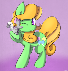 Size: 2800x2900 | Tagged: safe, artist:ramott, oc, oc only, pony, squirrel, simple background