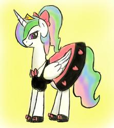 Size: 615x692 | Tagged: safe, artist:sunshine-heart, princess celestia, g4, clothes, female, solo