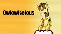 Size: 1920x1080 | Tagged: safe, artist:resonance, owlowiscious, g4, ponified, ponified pony pets, solo, species swap, wallpaper
