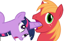 Size: 557x353 | Tagged: safe, big macintosh, twilight sparkle, earth pony, pony, filli vanilli, g4, my little pony: friendship is magic, big mac's big mouth, exploitable meme, male, meme, stallion