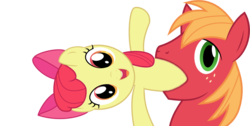 Size: 701x353 | Tagged: safe, apple bloom, big macintosh, earth pony, pony, filli vanilli, g4, my little pony: friendship is magic, big mac's big mouth, exploitable meme, male, meme, stallion